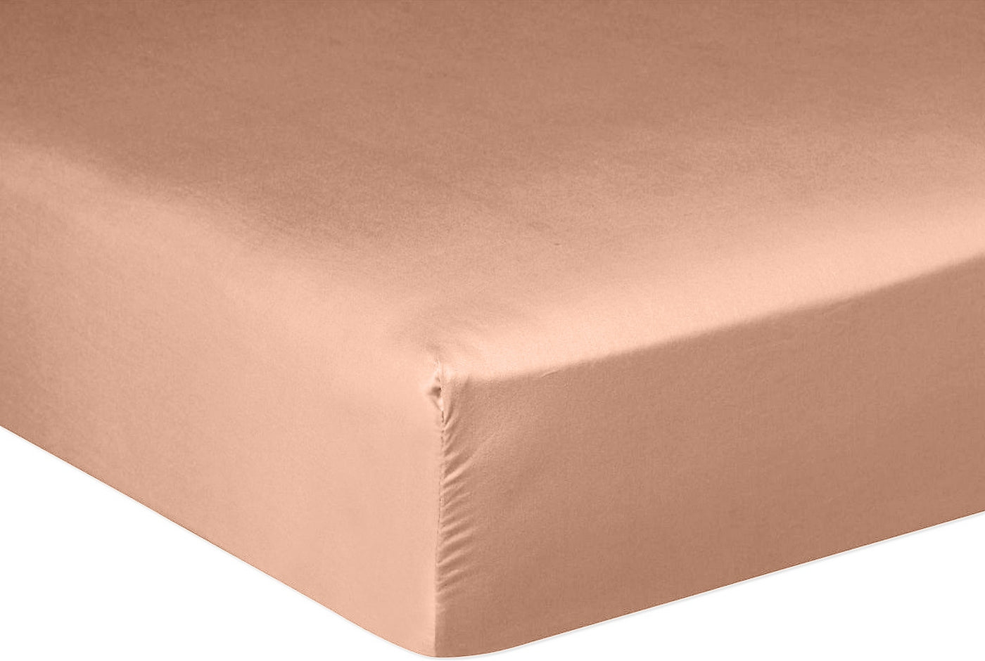 Drap Housse - 100% Satin De Coton Lavé 105 Fils - Nude