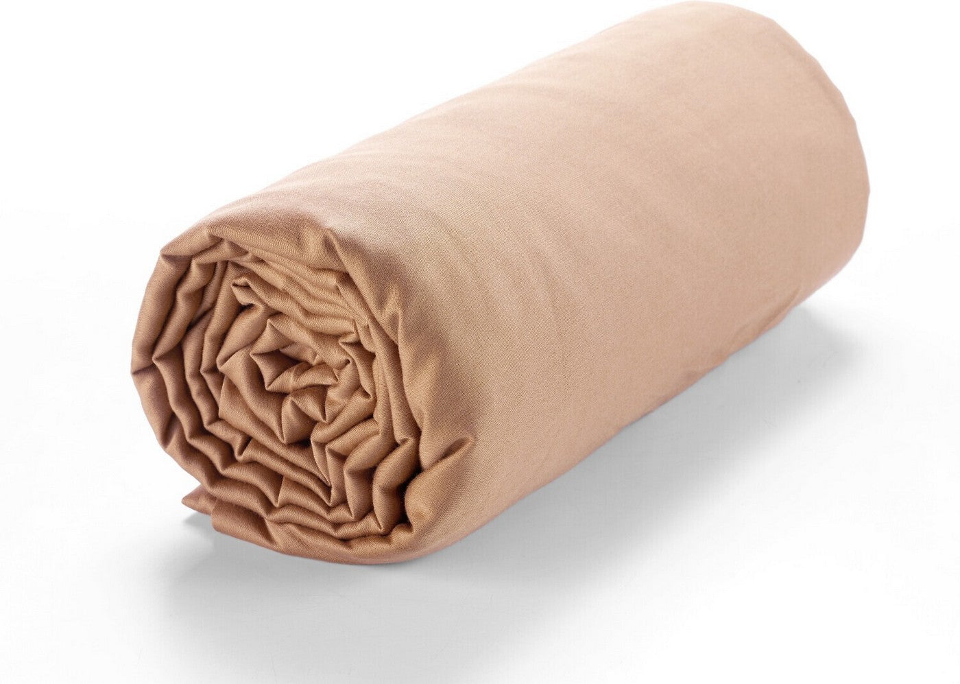 Drap Housse - 100% Satin De Coton Lavé 105 Fils - Nude