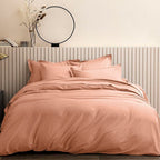 Housse De Couette - 100% Satin De Coton Lavé 105 Fils - Nude