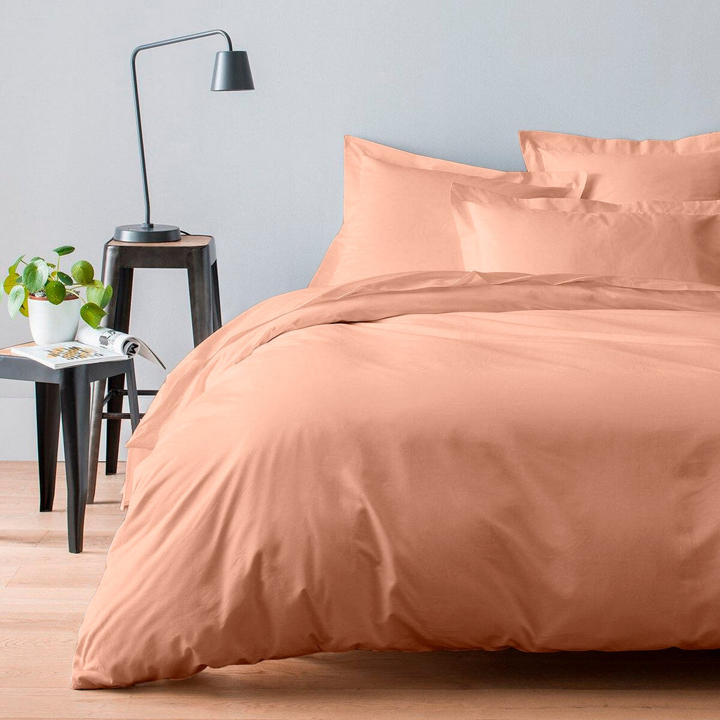Housse De Couette - 100% Satin De Coton Lavé 105 Fils - Nude