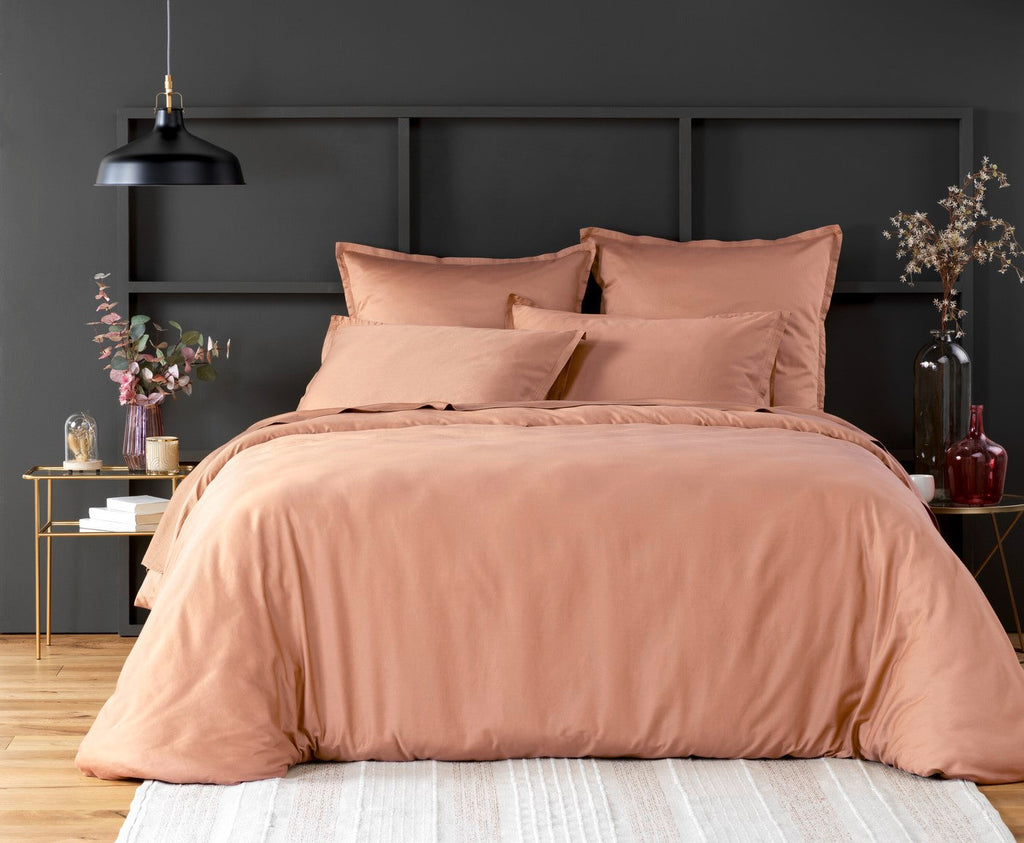 Housse De Couette - 100% Satin De Coton Lavé 105 Fils - Nude