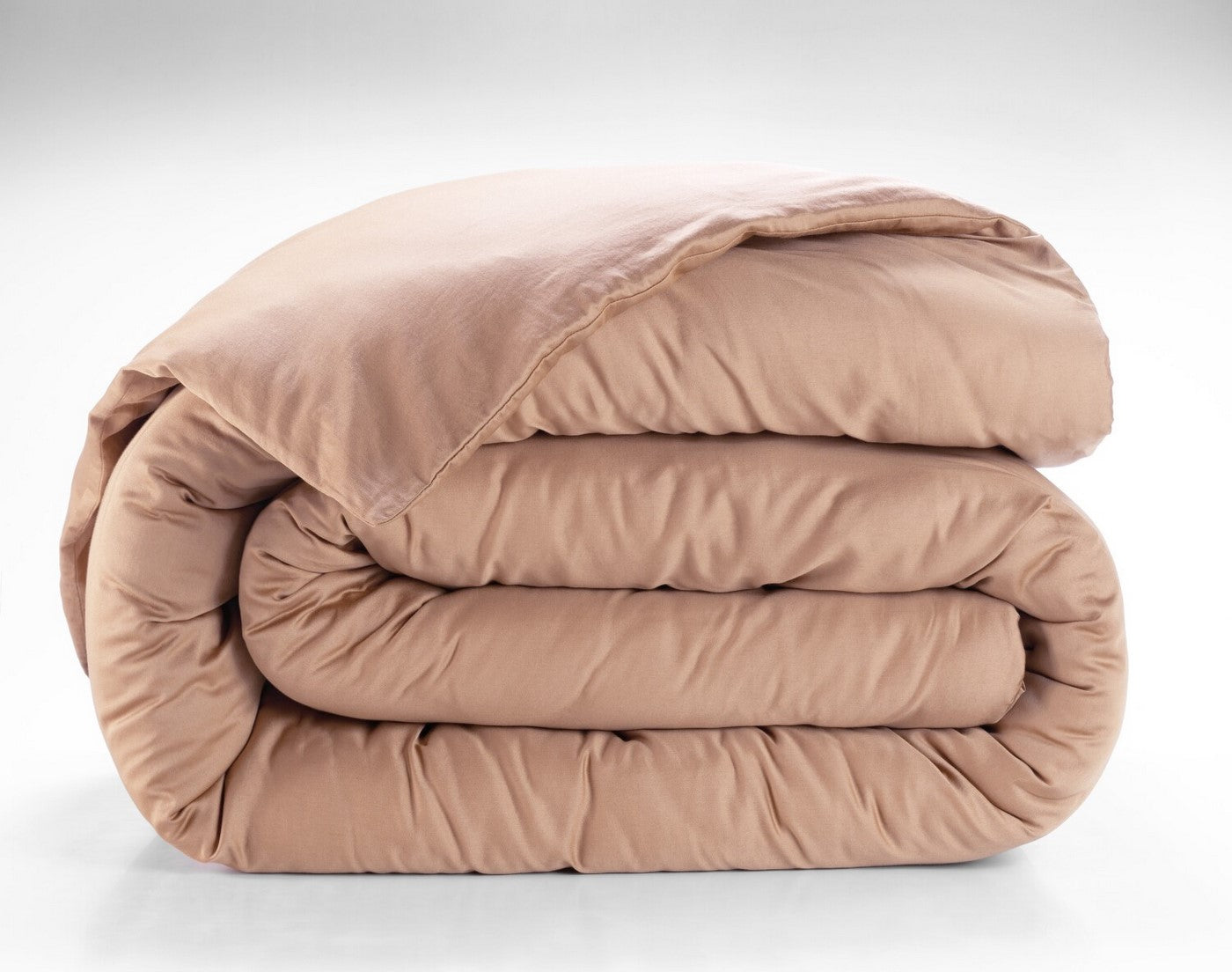 Housse De Couette - 100% Satin De Coton Lavé 105 Fils - Nude
