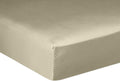 Drap Housse - 100% Satin De Coton Lavé 105 Fils - Beige