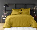 Drap Housse - 100% Satin De Coton Lavé 105 Fils - Marron