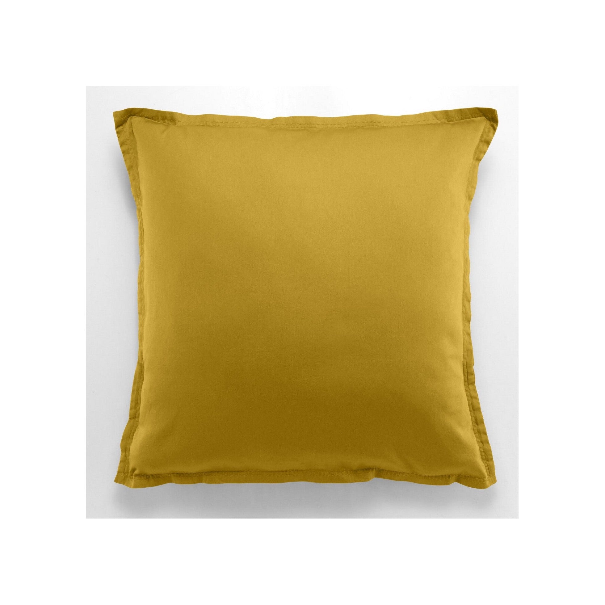 Taie D'Oreiller - 100% Satin De Coton Lavé 105 Fils - Marron