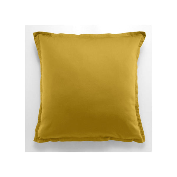 Taie D'Oreiller - 100% Satin De Coton Lavé 105 Fils - Marron