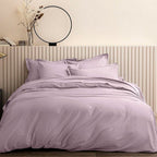 Housse De Couette - 100% Satin De Coton Lavé 105 Fils - Tourterelle