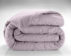 Housse De Couette - 100% Satin De Coton Lavé 105 Fils - Tourterelle