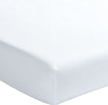 Drap Housse - 100% Percale De Coton Lavé 80 Fils - Blanc Nuage