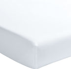 Drap Housse - 100% Percale De Coton Lavé 80 Fils - Blanc Nuage