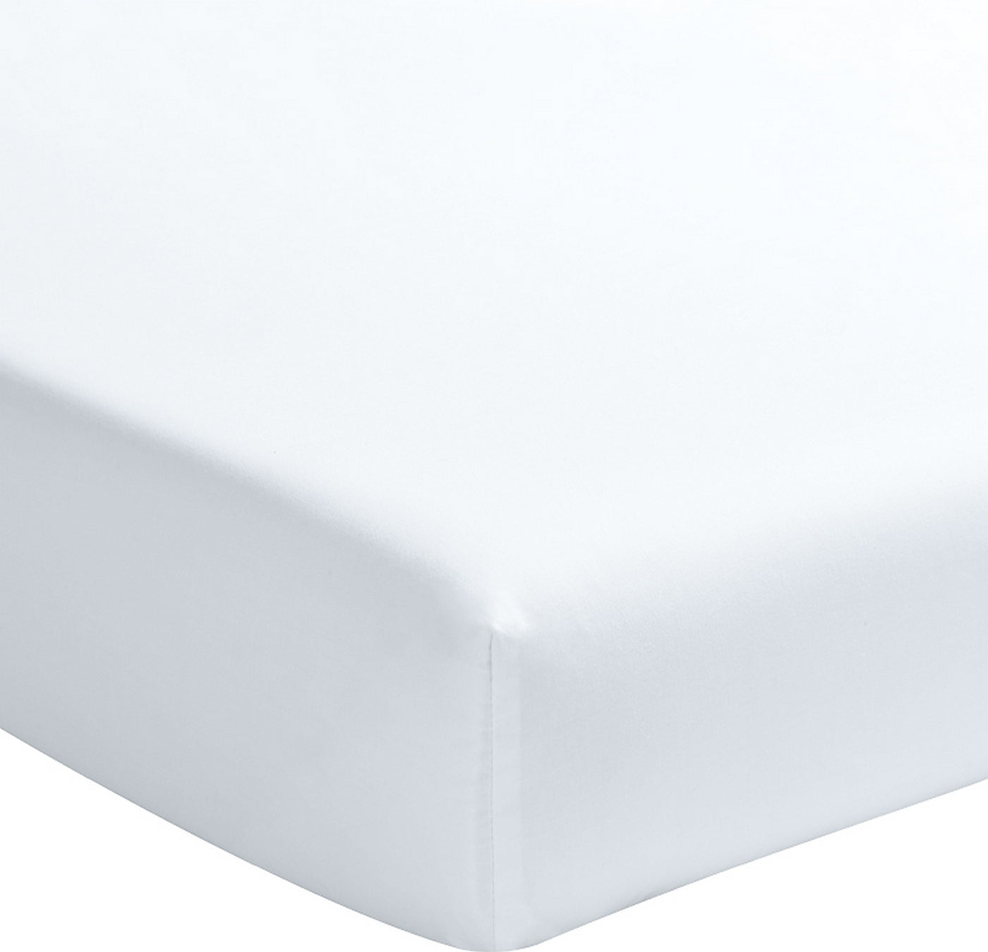 Drap Housse - 100% Percale De Coton Lavé 80 Fils - Blanc Nuage