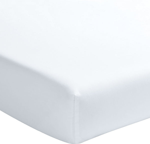 Drap Housse - 100% Percale De Coton Lavé 80 Fils - Blanc Nuage