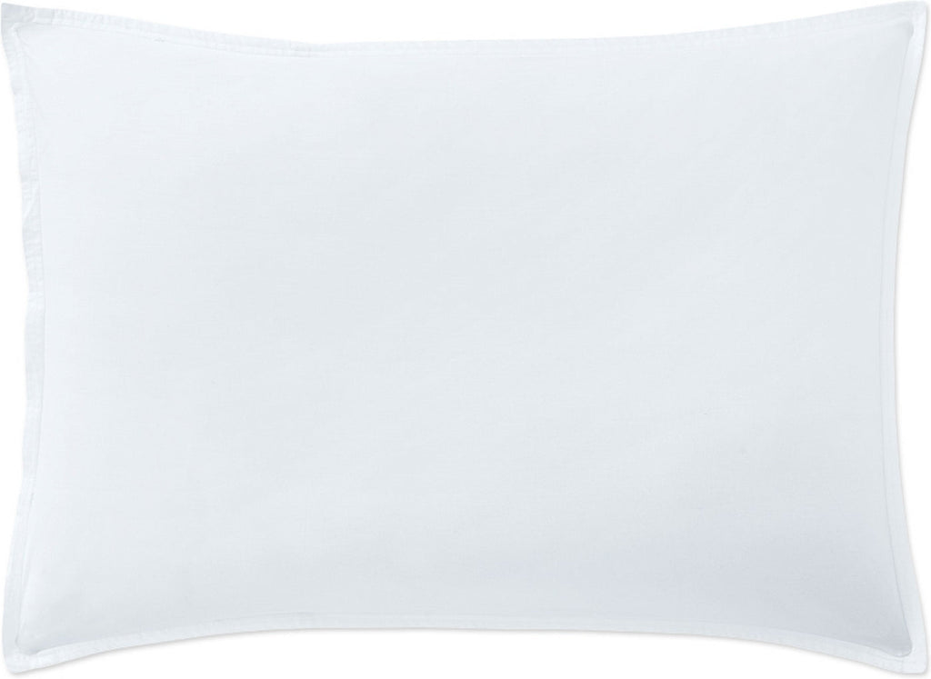 Taie D'Oreiller - 100% Percale De Coton Lavé 80 Fils - Blanc Nuage
