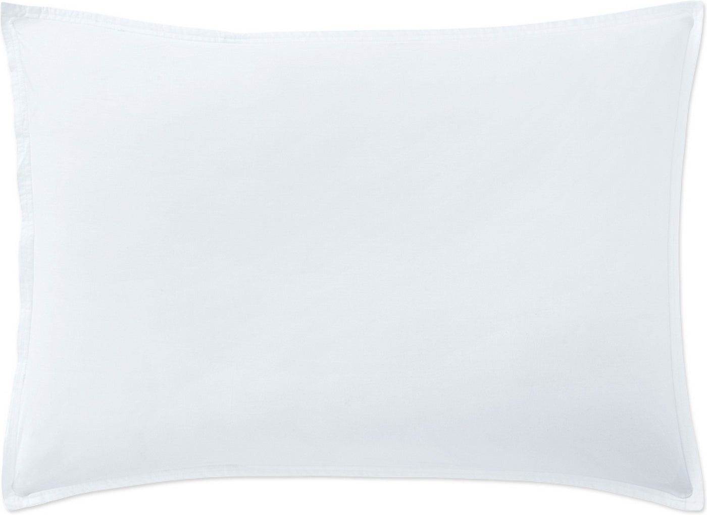 Taie D'Oreiller - 100% Percale De Coton Lavé 80 Fils - Blanc Nuage