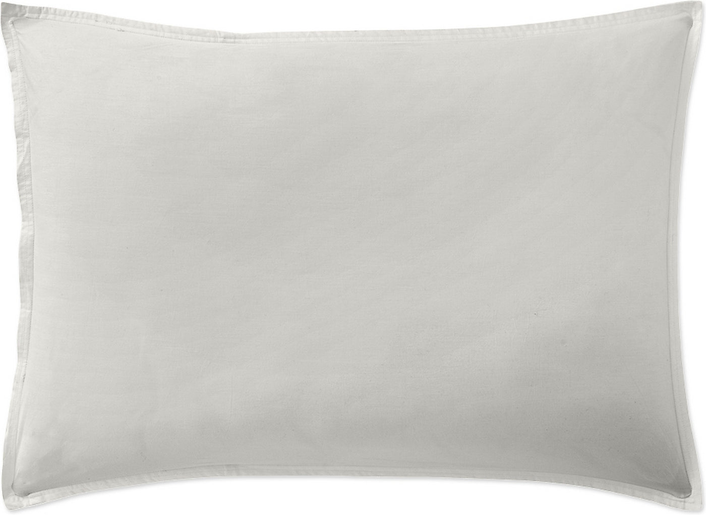 Taie D'Oreiller - 100% Percale De Coton Lavé 80 Fils - Gris Perle
