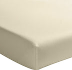 Drap Housse - 100% Percale De Coton Lavé 80 Fils - Ecru Naturel