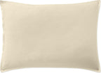 Taie D'Oreiller - 100% Percale De Coton Lavé 80 Fils - Ecru Naturel
