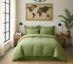 Taie D'Oreiller - 100% Percale De Coton Lavé 80 Fils - Vert D'Eau