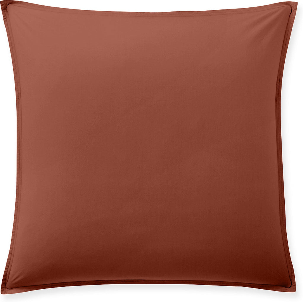 Taie D'Oreiller - 100% Percale De Coton Lavé 80 Fils - Terracotta