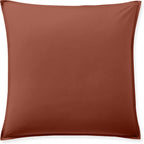 Taie D'Oreiller - 100% Percale De Coton Lavé 80 Fils - Terracotta