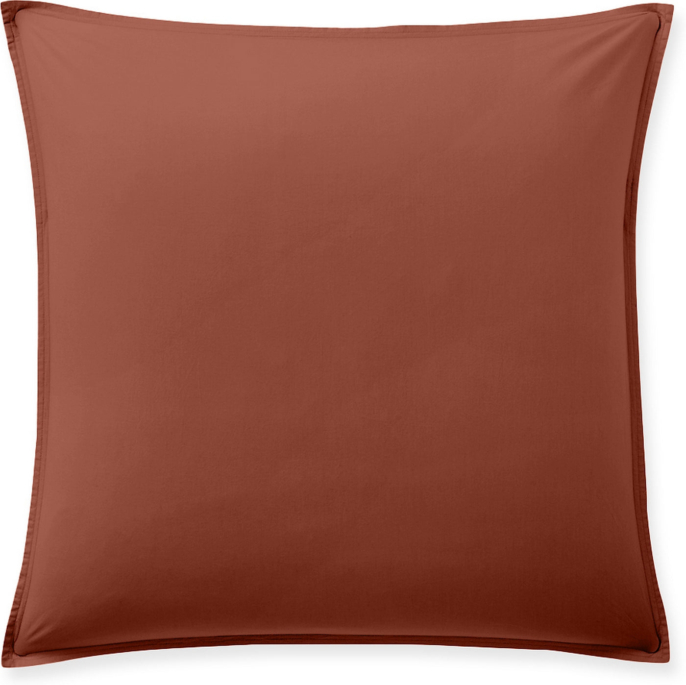 Taie D'Oreiller - 100% Percale De Coton Lavé 80 Fils - Terracotta