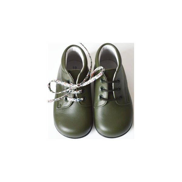 Chaussures Bottillons Souples Azylis Épurés- Cuir Kaki - Mixte