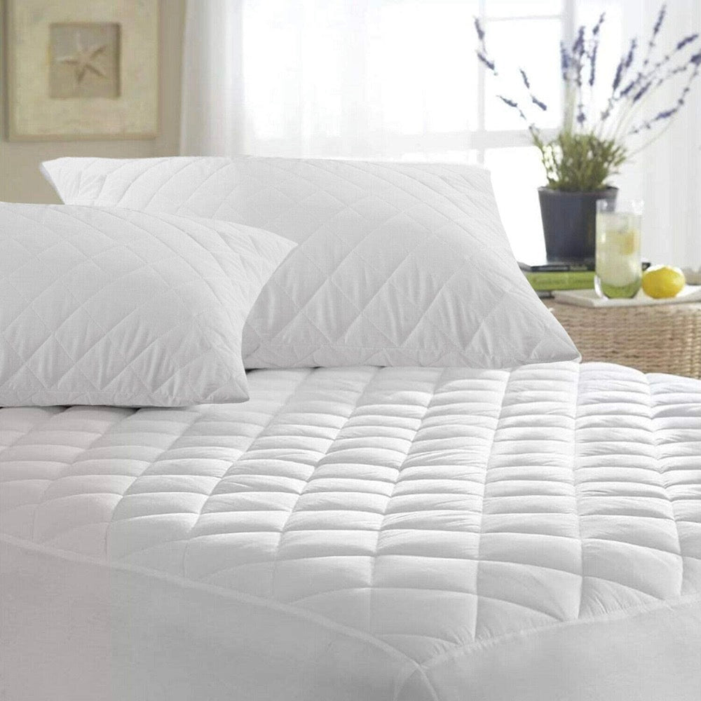 Protège Matelas Respirant - Polyester - Blanc