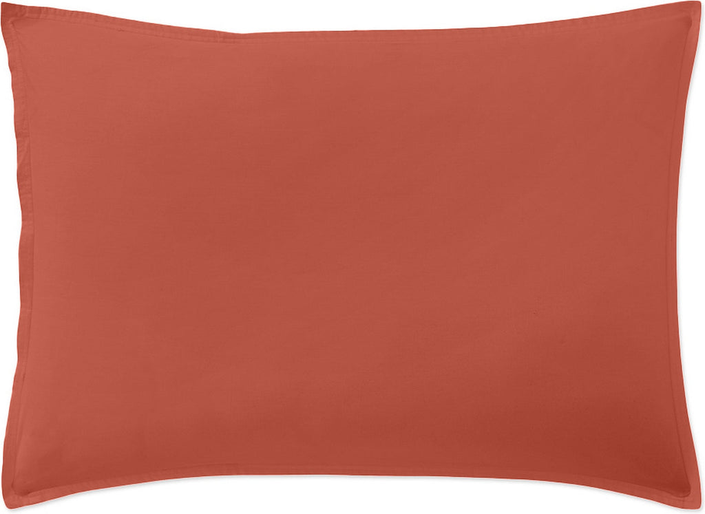 Taie D'Oreiller - 100% Percale De Coton Lavé 80Fils - Terre De Sienne