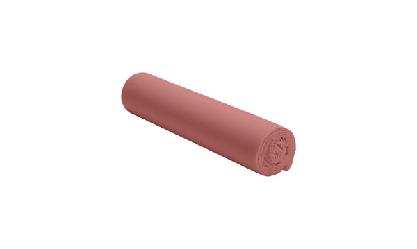 Drap Housse Uni - 100% Percale De Coton Lavé - 80 Fils/Cm²- Finition Bonnet 30Cm- Vieux Rose
