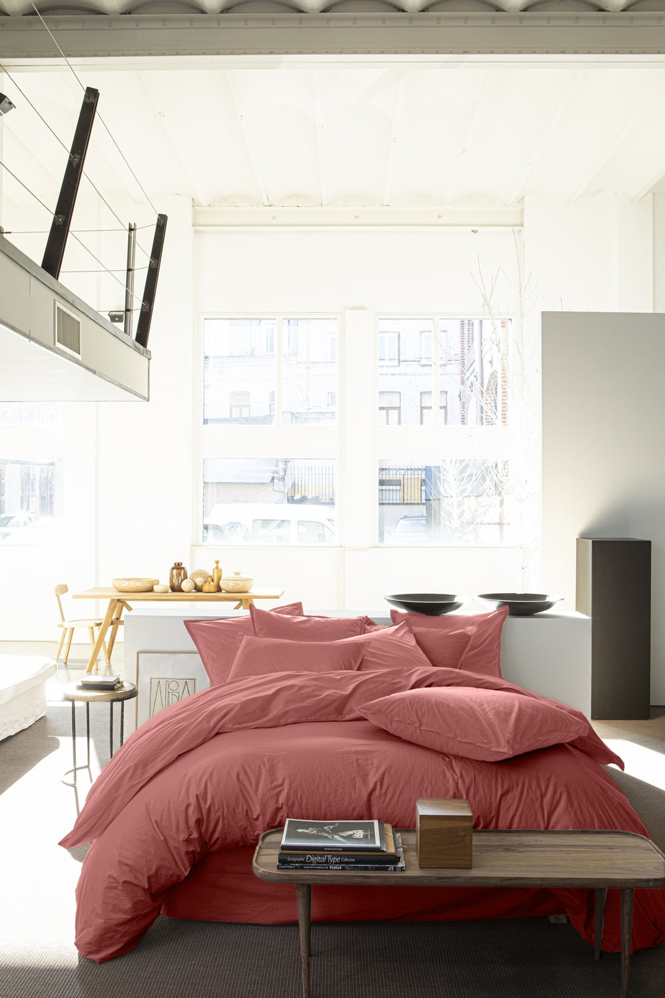 Drap Housse Uni - 100% Percale De Coton Lavé - 80 Fils/Cm²- Finition Bonnet 30Cm- Vieux Rose