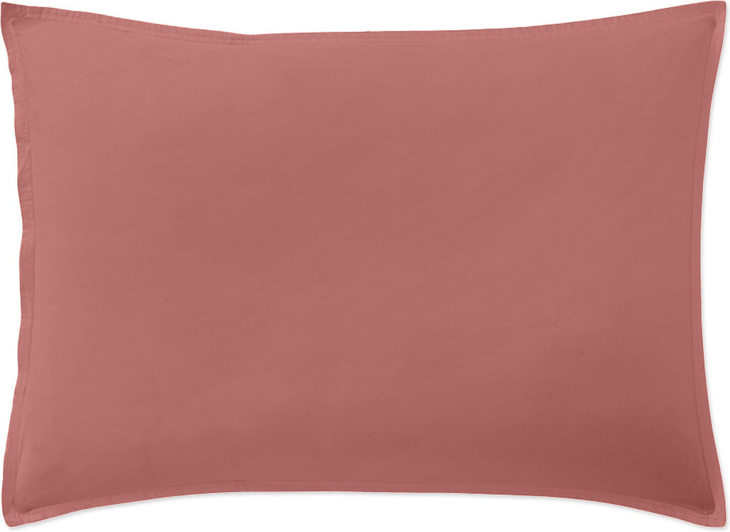 Taie D'Oreiller - 100% Percale De Coton Lavé 80Fils - Vieux Rose