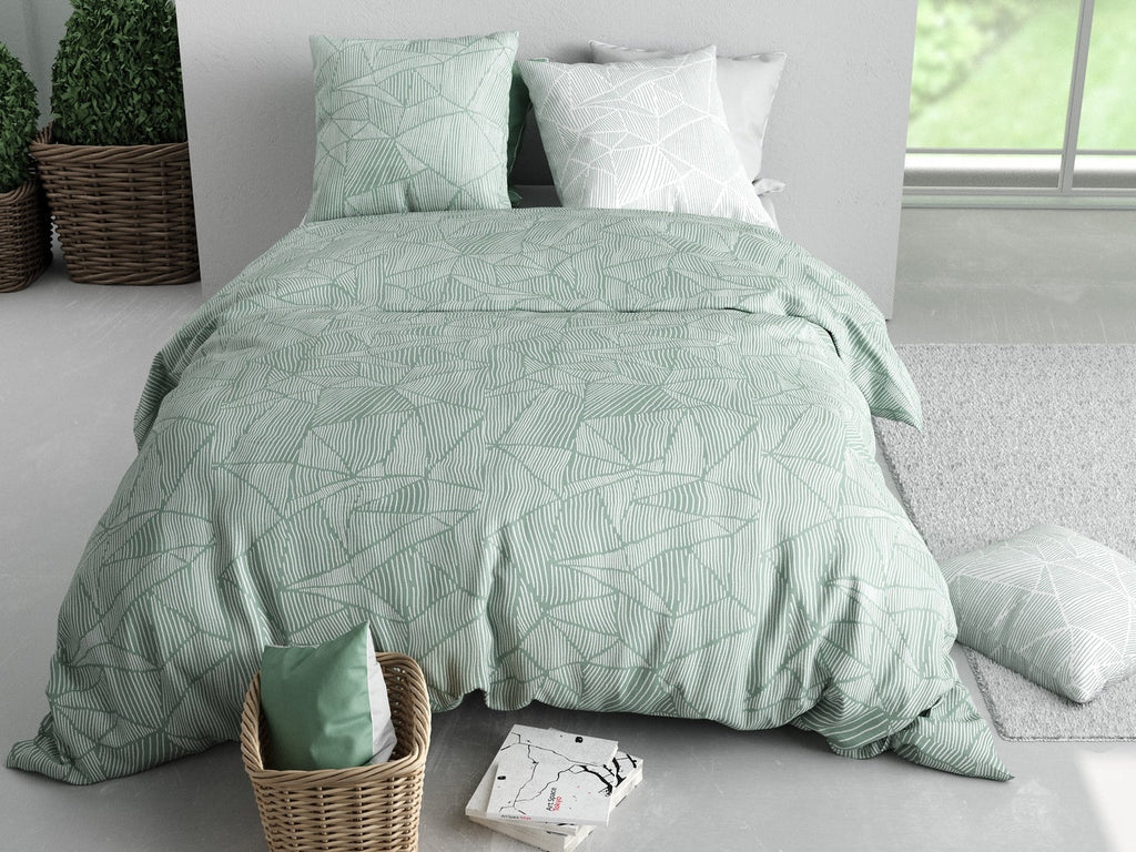 Parure De Lit (Hc + To) - 100% Coton 57 Fils - Imprimé Adely