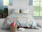 Parure Housse De Couette 3Pcs 100% Satin De Coton 120 Fils Thelma - Imprimé