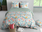 Parure Housse De Couette 3Pcs 100% Satin De Coton 120 Fils Thelma - Imprimé
