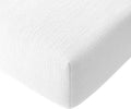 Drap Housse - 100% Gaze De Coton Lavé - Blanc Pur