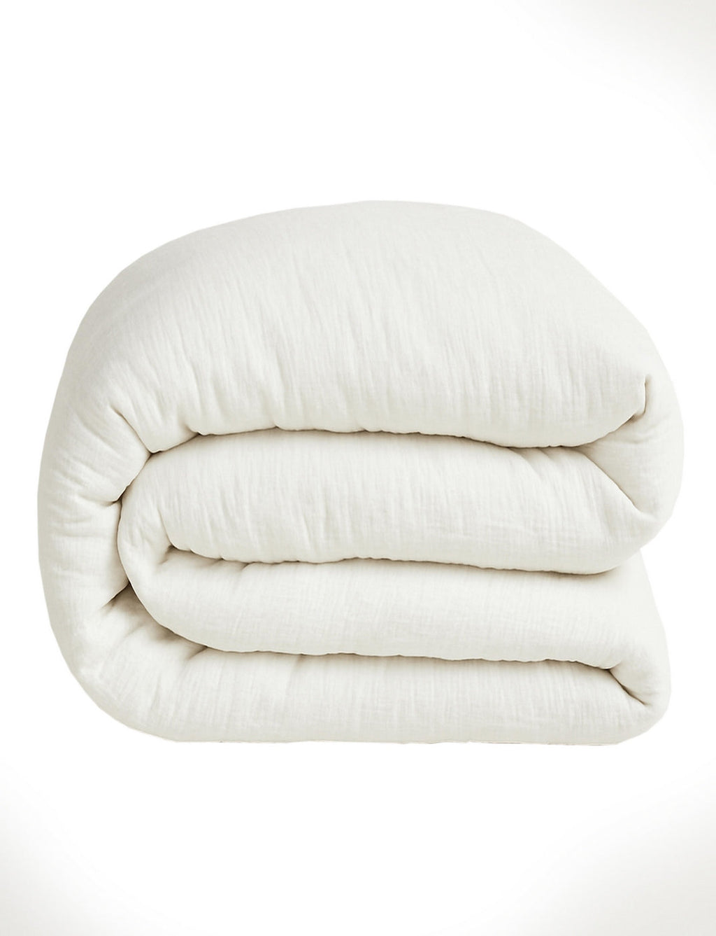 Housse De Couette - 100% Gaze De Coton Lavé - Blanc Pur