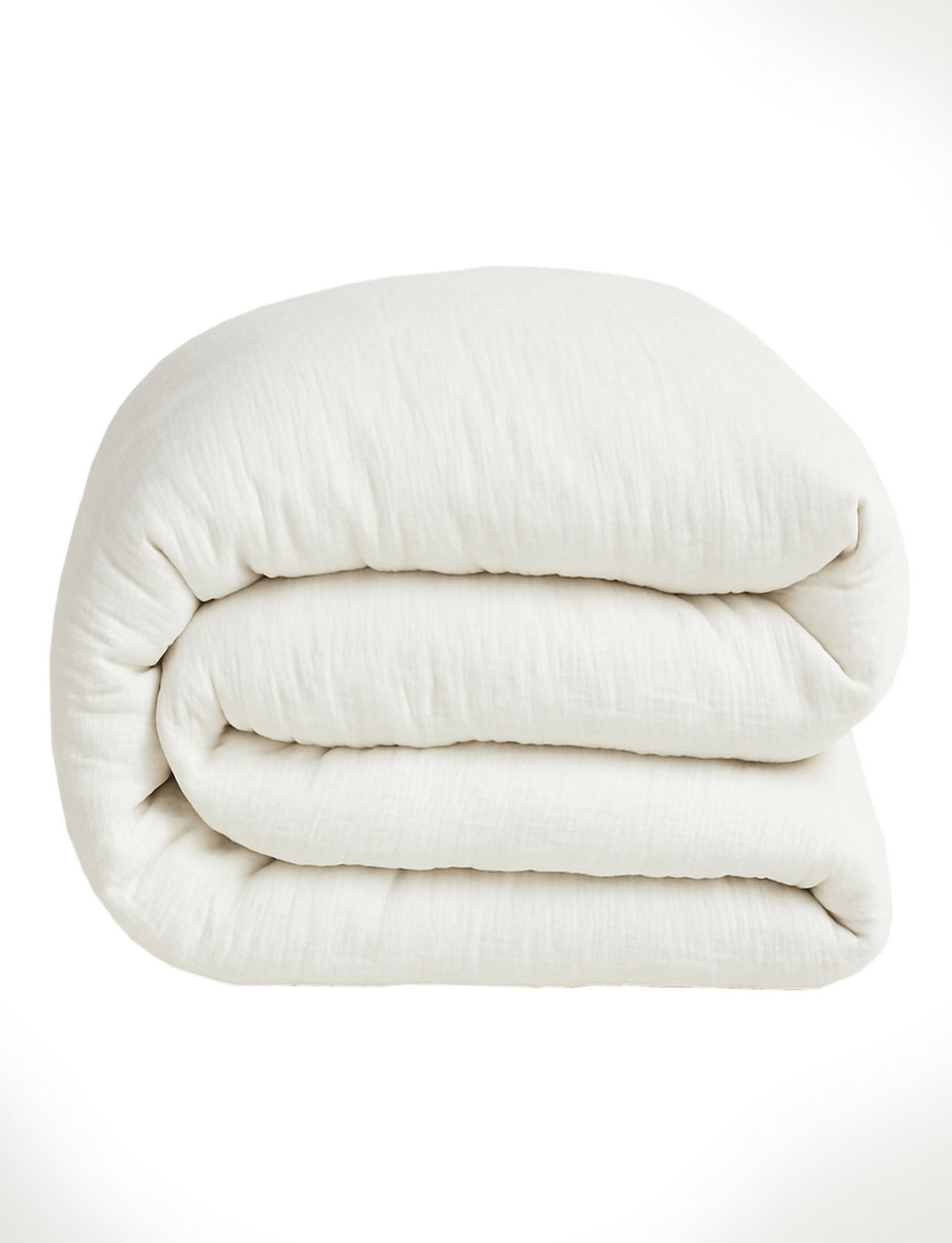 Housse De Couette - 100% Gaze De Coton Lavé - Blanc Pur