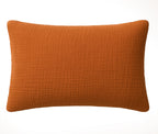 Taie D'Oreiller 100% Gaze De Coton Lavé Safran Minéral