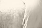 Parure Housse De Couette 3Pcs Gaze De Coton Et Coton 57 Fils - Galet - Gris Foncé