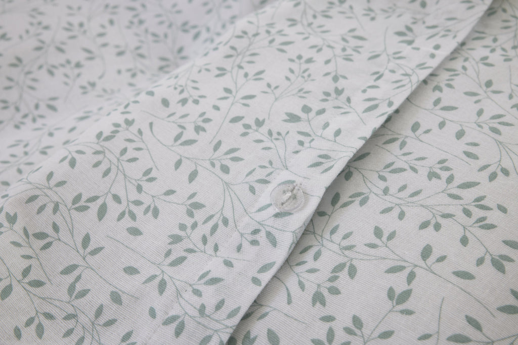 Parure De Lit Complète - 3 Pièces - 100% Gaze De Coton - Murmure - Imprimé