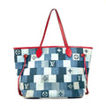 Louis Vuitton Neverfull Tote Damier and Monogram Patchwork Denim MM
