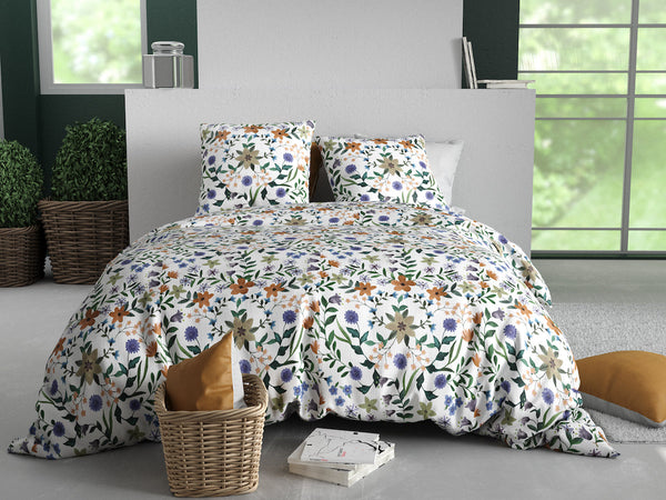 Parure Housse De Couette Veitchs - 100% Coton 57Fils - Imprimé