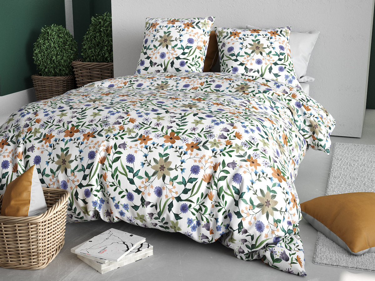 Parure Housse De Couette Veitchs - 100% Coton 57Fils - Imprimé