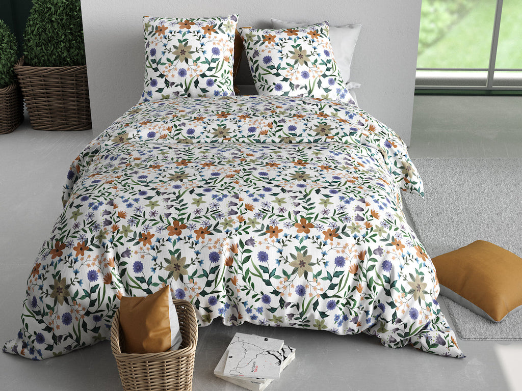 Parure Housse De Couette Veitchs - 100% Coton 57Fils - Imprimé