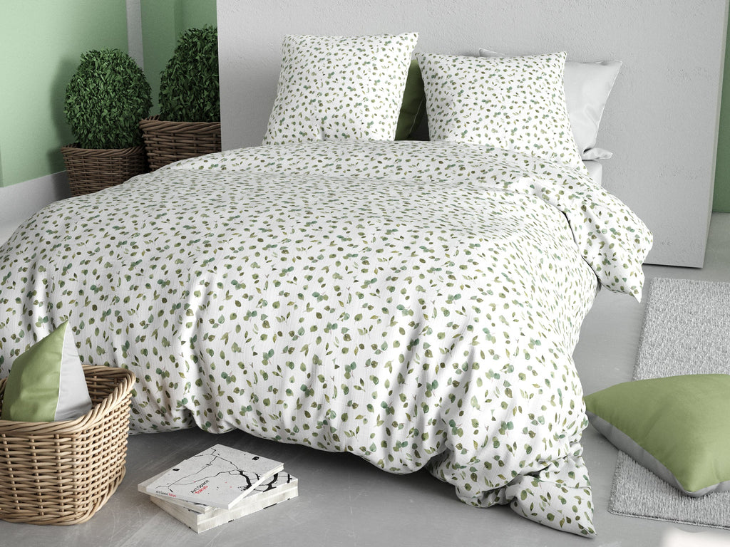Parure Housse De Couette Merise - 100% Coton 57Fils - Imprimé