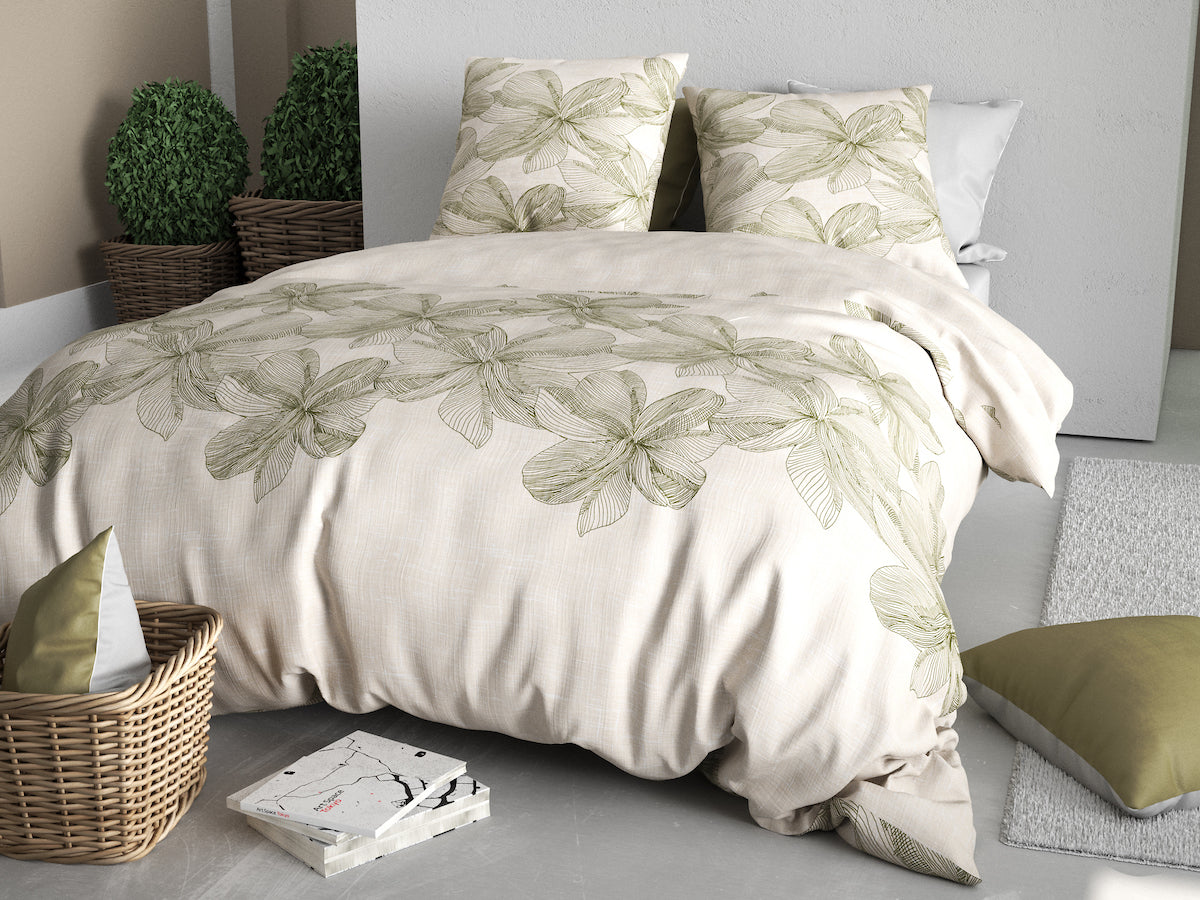 Parure Housse De Couette Mila - 100% Coton 57Fils - Imprimé