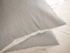 Parure Housse De Couette 100% Microfibre Lavée Et Gaufré , Astral - Sable