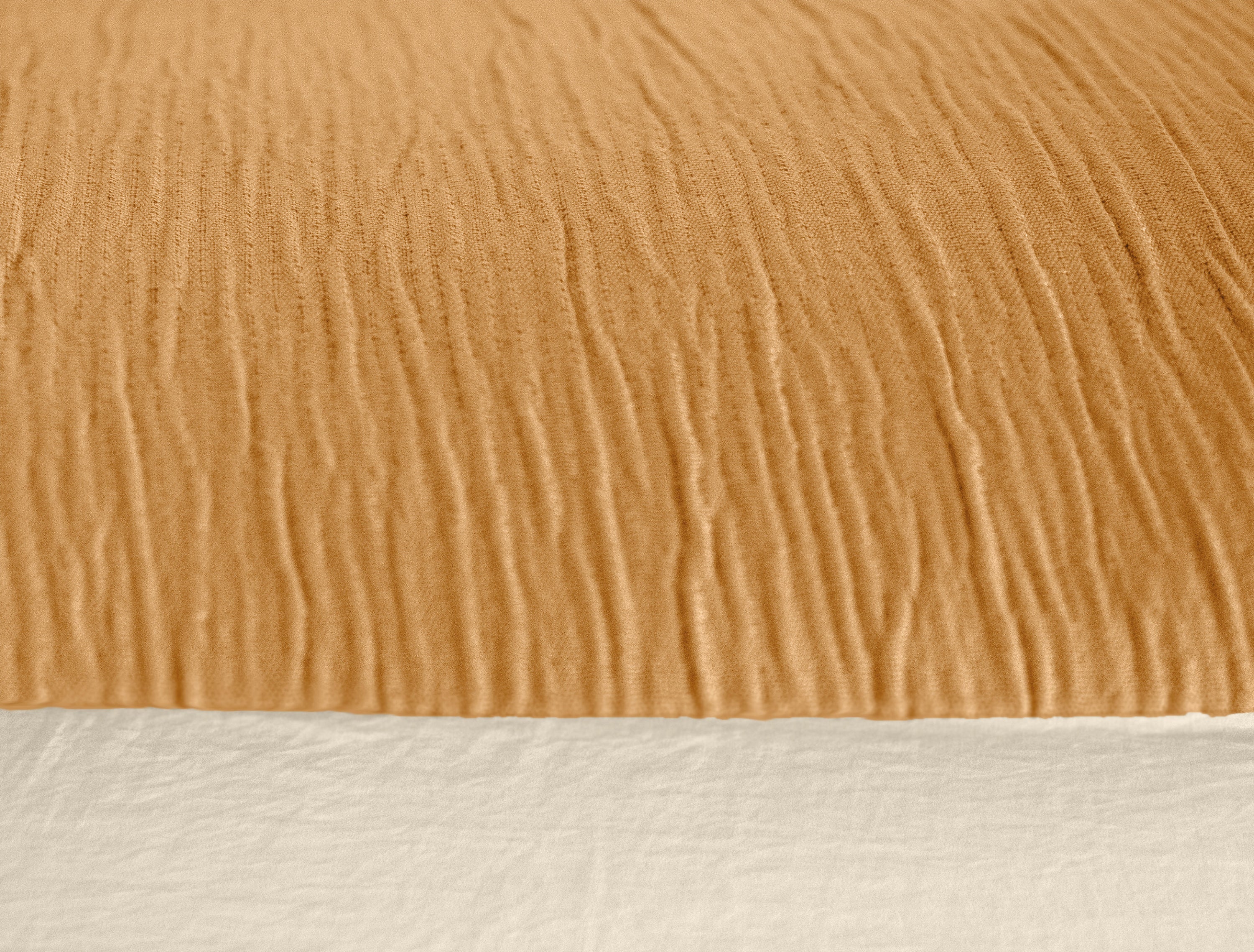 Parure Housse De Couette 100% Microfibre Lavée Et Gaufré , Soleil - Sable