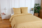 Parure Housse De Couette 100% Satin De Microfibre , Blond