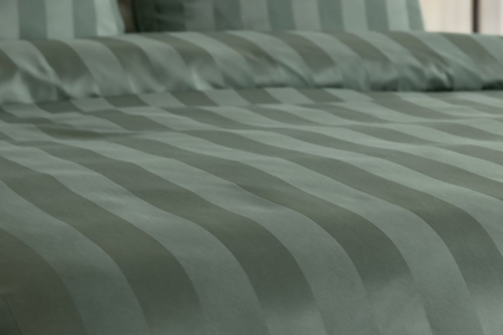 Parure Housse De Couette 100% Satin De Microfibre , Lichen